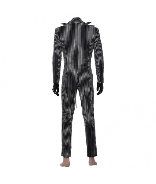 Men Gothic Black Strp Suit Open Chest Horror Movie Halloween Costume