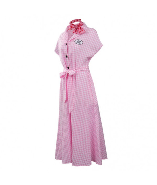 1970s Vintage Pink Lady Dress Women Halloween Costume