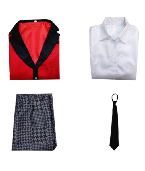 Men Red School Uniform Outfit JK Uniform Halloween Costume