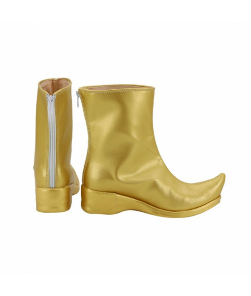 Men Pointed Golden Boots Halloween Costume Accessories