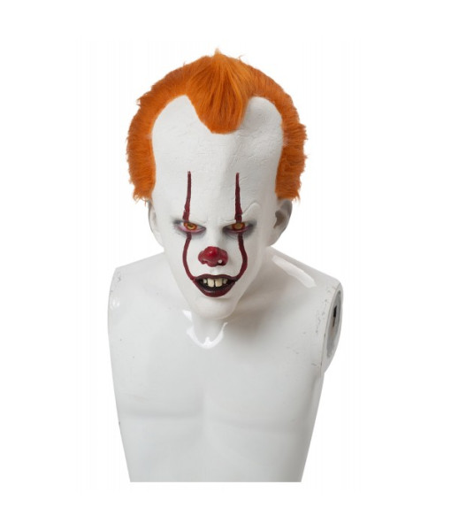 Men White Creepy Clown Fullset Halloween Costume