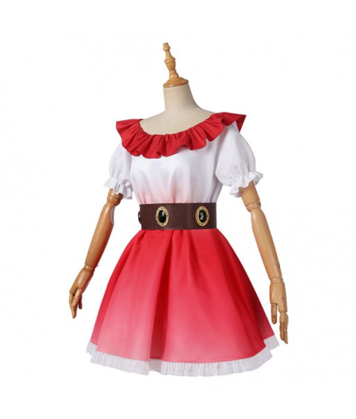 Women Red Dress Singer Princess Stage Halloween Costume