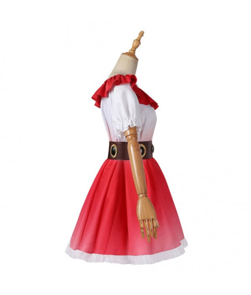 Women Red Dress Singer Princess Stage Halloween Costume