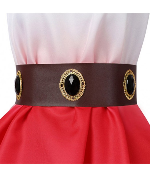 Women Red Dress Singer Princess Stage Halloween Costume