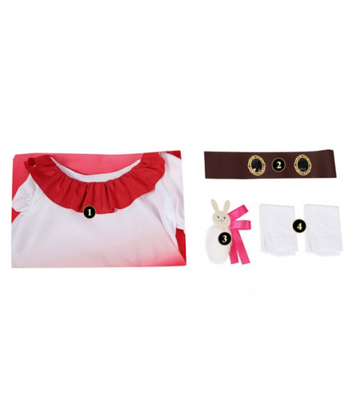 Women Red Dress Singer Princess Stage Halloween Costume