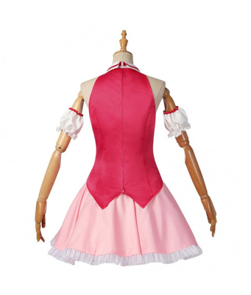 Women Pink Idol Princess Dress Halloween Stage Costume