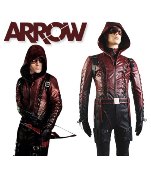 Arrow Season 3 Red Arrow Roy Harper Arsenal Red Cosplay Costume from Arrow 