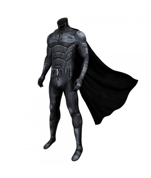 Bruce Wayne/Batman The Batman(2022) Jumpsuit Cloak Halloween Cosplay Costume