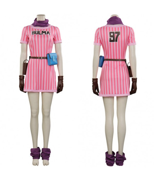 Women Pink Strip Outfit Sportwear Halloween Costume 