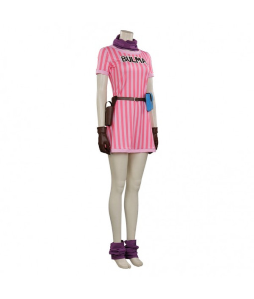 Women Pink Strip Outfit Sportwear Halloween Costume 