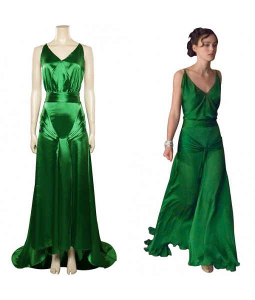 Cecilia Tallis Atonement Green Dress Halloween Cosplay Costume