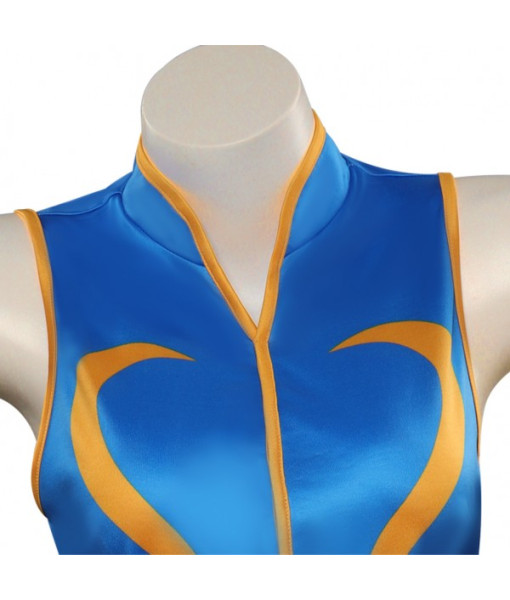 Women Blue Sexy Sleeveless Swimsuit Halloween Costume