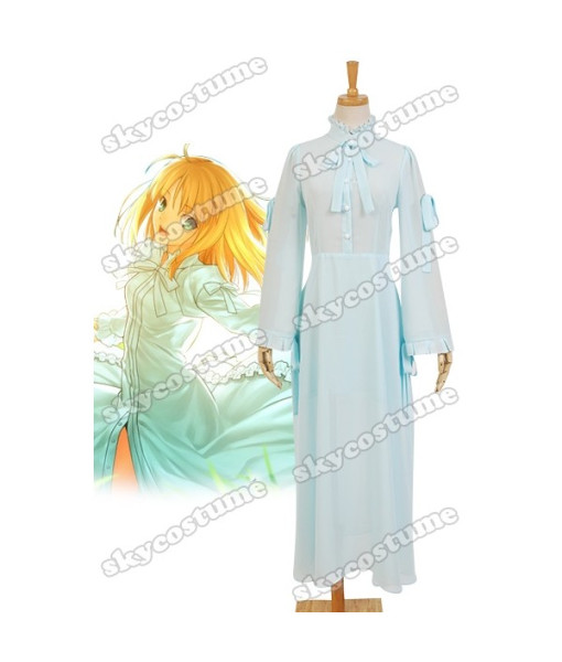 Fate/stay night Saber King Arthur Arturia Dress Chiffon Outfit Cosplay Costume from Fate/stay night