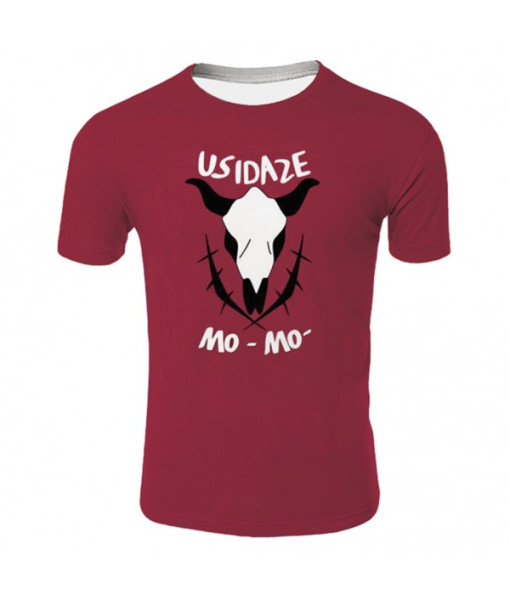 Men Red  Bull Head Skull T-shirt Casual Outfit