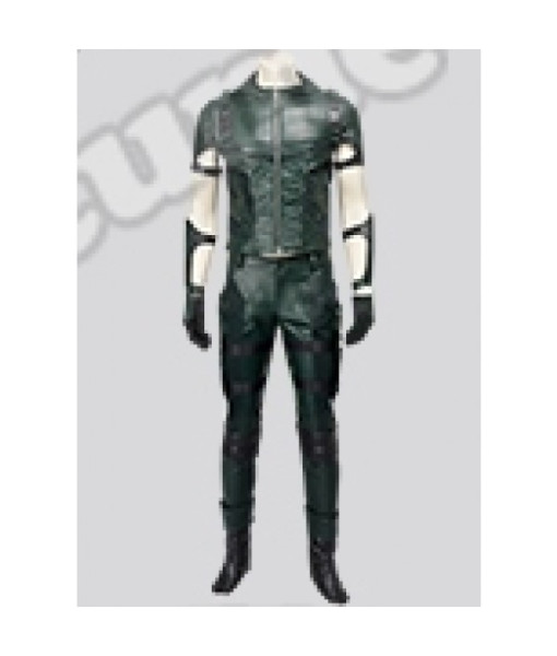 Green Arrow Season 4 Leather Cosplay Costume (No Quiver) from Green Arrow