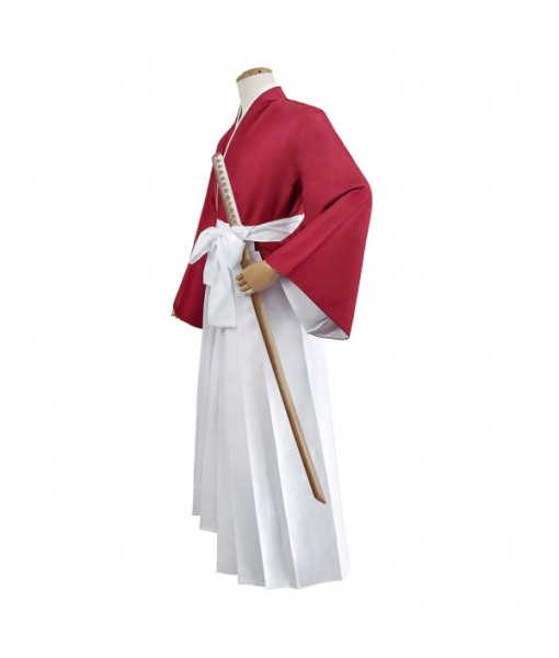 Men Kimono Red Japanese Traditional  Outfits Samurai Halloween Stage Costume