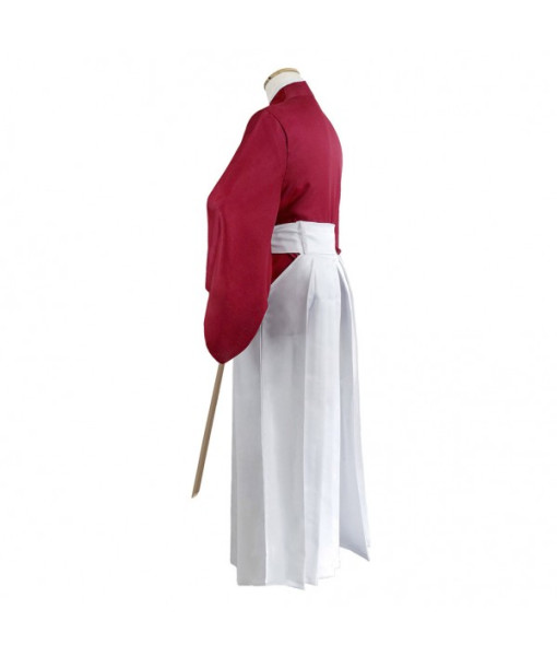 Men Kimono Red Japanese Traditional  Outfits Samurai Halloween Stage Costume