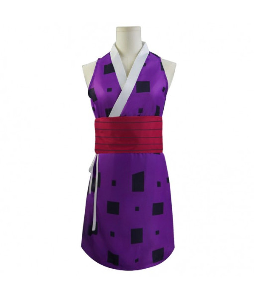 Women Purple Vest Suit Kimono Halloween Costume
