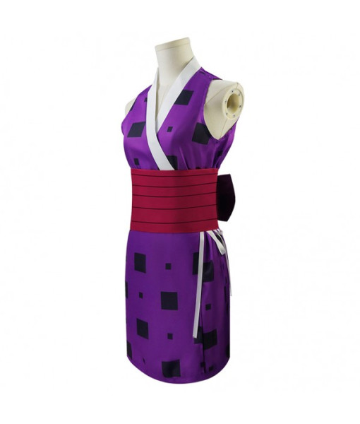 Women Purple Vest Suit Kimono Halloween Costume
