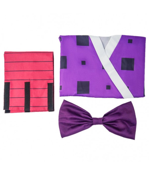 Women Purple Vest Suit Kimono Halloween Costume