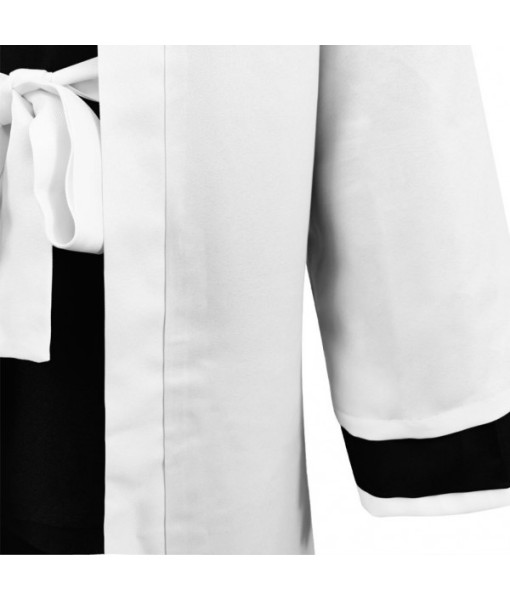 Men White Overcoat Japanese Kimono Style Outfit Halloween Costume