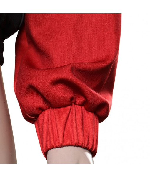 Men Black Jacket Red Sleeve Coat