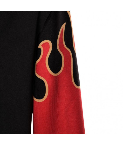 Men Black Jacket Red Sleeve Coat