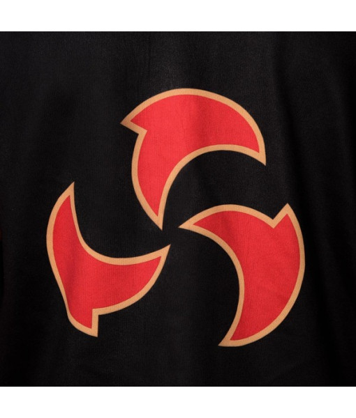 Men Black Jacket Red Sleeve Coat