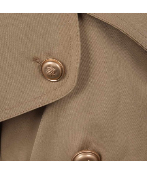 Women Khaki Coat Trench Overcoat Waist Popular Style Ins Outfit