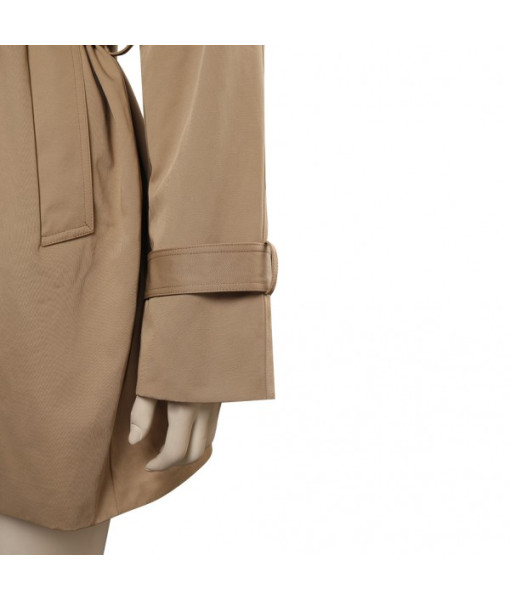 Women Khaki Short Coat Jacket Windbreaker Popular Style Outfit