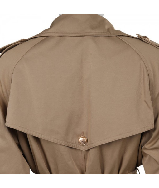 Women Khaki Coat Trench Overcoat Waist Popular Style Ins Outfit