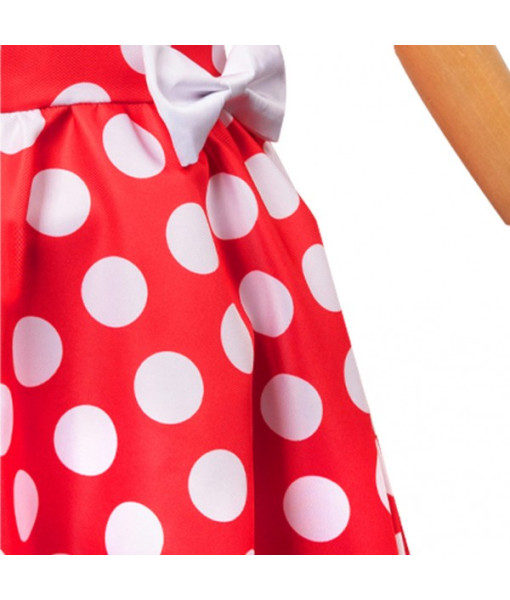 Kids Girls Polka Dots Dress Halloween Cosplay Costume