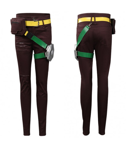 Women Jeans with Strap Belt Futuristic Style Halloween Costume