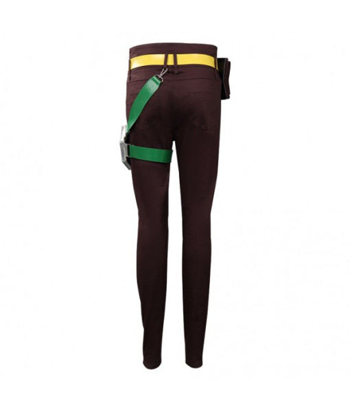 Women Jeans with Strap Belt Futuristic Style Halloween Costume