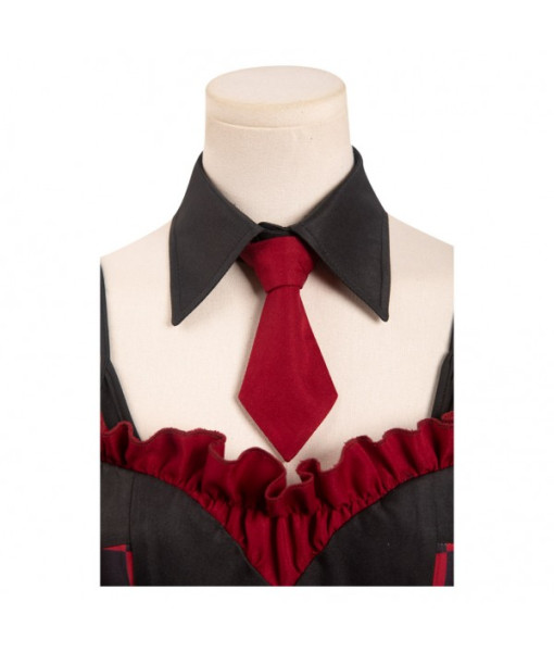 Women Black Red Devil Wing Lolita Dress Halloween Costume