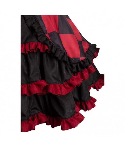 Women Black Red Devil Wing Lolita Dress Halloween Costume