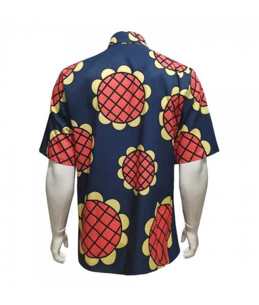 Men Sunflowers DarK Blue Beach Shirt Hawaii Style Summer Time 