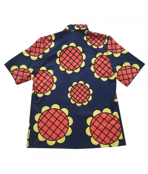 Men Sunflowers DarK Blue Beach Shirt Hawaii Style Summer Time 