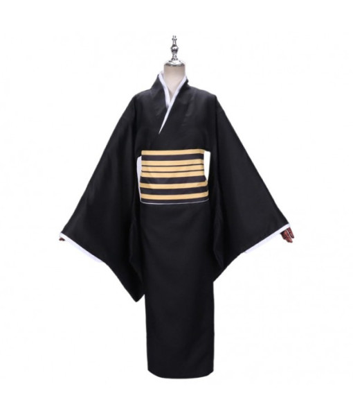 Women Black Kimono Japanese Outfit Yukata Halloween Costume