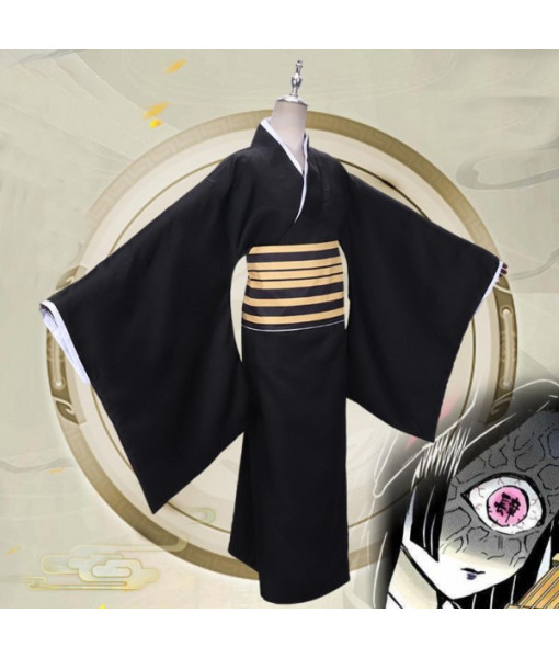 Women Black Kimono Japanese Outfit Yukata Halloween Costume