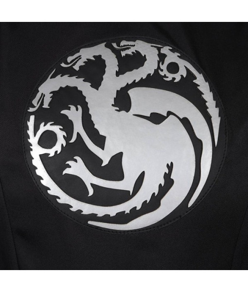 Men Medieval Fantasy Black Cloak Outfit Dragon King Halloween Costume