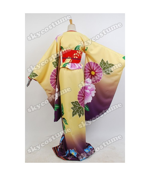 Puella Magi Madoka Magica Akemi Homura Printed Kimono Dress suit Anime ...