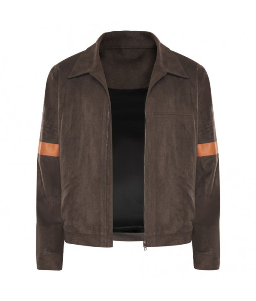 Men Brown Printed Jacket Apocalypse Style Halloween Costume