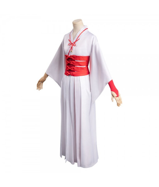 Women White Kimono Japanese Miko Dress Halloween Costume