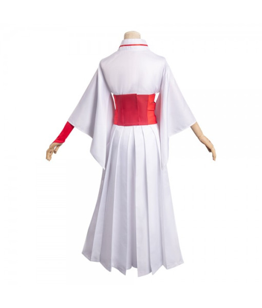Women White Kimono Japanese Miko Dress Halloween Costume