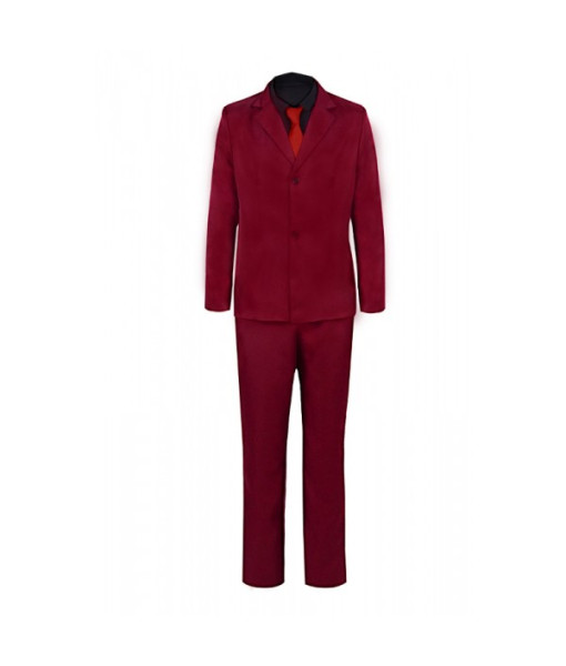 Men Red Suit Black Lining Fullset Outfit