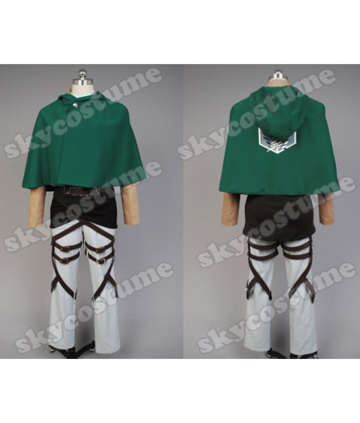 Shingeki no Kyojin  Eren Scouting Legion Levil Cosplay Costume from 