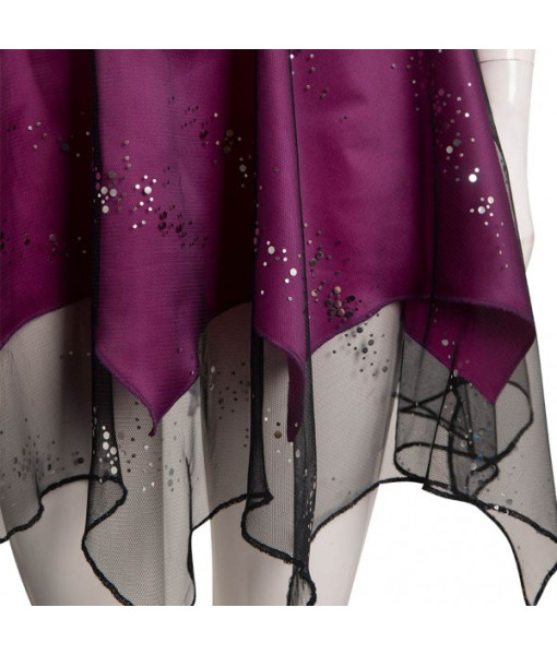 Women Gothic Mesh Dress with Chain Strap Halloween Costume