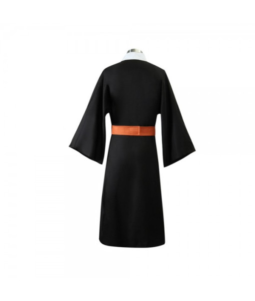 Men Black Lining Star Pattern Printed Coat Kimono Halloween Costume