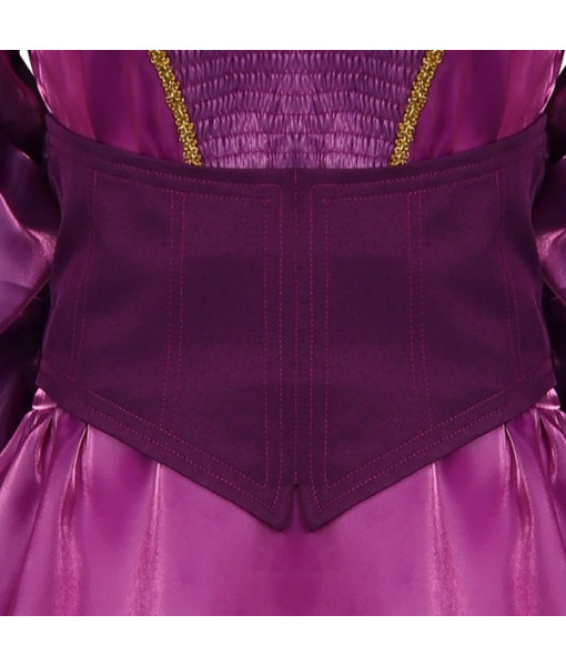 Women Dark Purple Gown Puff Sleeve Renaissance Style Halloween Costume